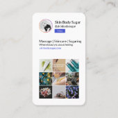 シンプルInstagramビジインスパイアネスカード 名刺 (裏面)