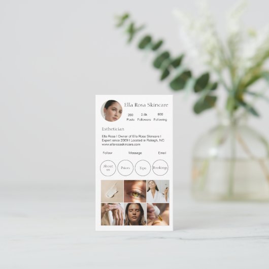 シンプルInstagram名刺 名刺 (スタンド正面)