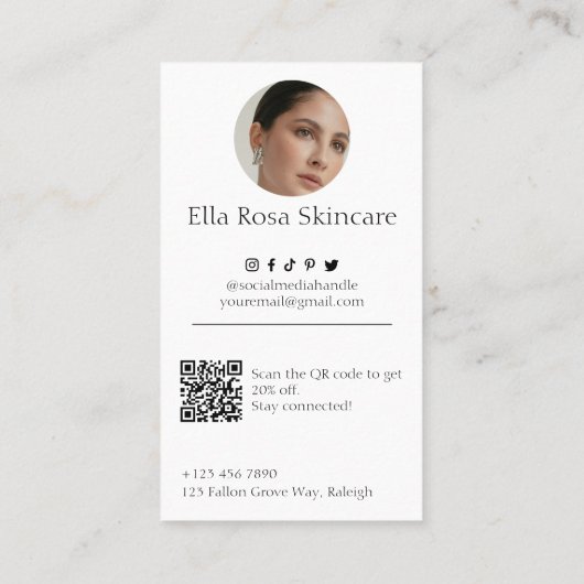 シンプルInstagram名刺 名刺 (裏面)