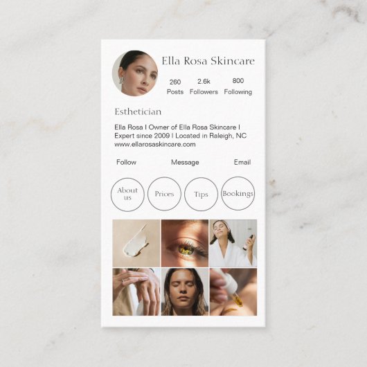 シンプルInstagram名刺 名刺 (正面)