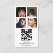 シンプルInstagram Me後を追写真グリッド、QRコード 名刺 (裏面)