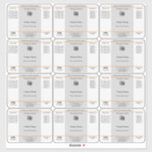 シンプルJar、コンテナ製品ラベル シール (シート)