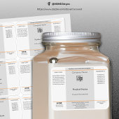 シンプルJar、コンテナ製品ラベル シール