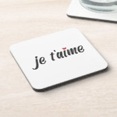 シンプルJe T'aime I Love You Valentine |コースター コースター (左側)