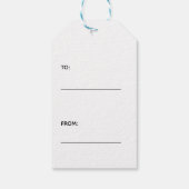 シンプルJOY白黒ミニマリストホリデー ギフトタグ (裏面)