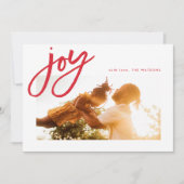 シンプルJoy Holidays赤と白フォトカード シーズンカード (正面)
