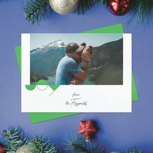 シンプルJoy Photo Christmas Card 招待状