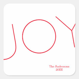 シンプルJoy - Squareステッカー スクエアシール