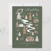 シンプルJoy Woodland Animals & Cozy Village写真 シーズンカード (正面)