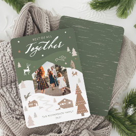 シンプルJoy Woodland Animals & Cozy Village写真 シーズンカード
