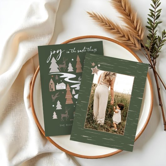 シンプルJoy Woodland Animals & Cozy Village写真 シーズンカード