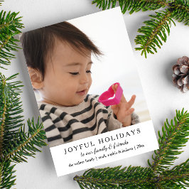 シンプルJoyful Holidaysカスタム Photo シーズンカード