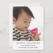 シンプルJoyful Holidaysカスタム Photo シーズンカード (正面)
