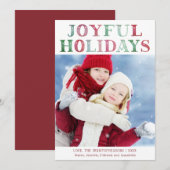 シンプルJOYFUL HOLIDAYS写真 シーズンカード (正面/裏面)