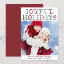 シンプルJOYFUL HOLIDAYS写真 シーズンカード