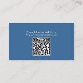 シンプルKnot Navy Blueの結婚Webサイト挿入カード エンクロージャーカード (裏面)