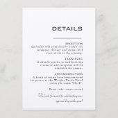 シンプルKraftのフォーマル詳細結婚エンクロージャカード エンクロージャーカード (正面)