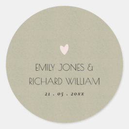 シンプルKRAFTエレガントタイポグラフィ文字のみ ラウンドシール