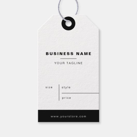 シンプルKraftミニマル事業名価格 ギフトタグ (正面)