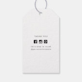 シンプルKraftミニマル事業名価格 ギフトタグ (裏面)