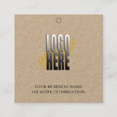 シンプルKraftロゴソーシャルメディアのぶら下がった価格ラベル スクエア名刺 (正面)