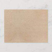 シンプルKraft書フェイク道の日付の夜アイディアカード ポストカード (裏面)