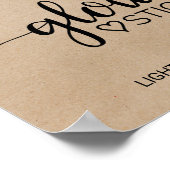 シンプルKraft書フェイク道グロースティック記号 ポスター (角)