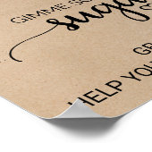 シンプルKraft書フェイク道Gimmeいくつかの砂糖 ポスター (角)