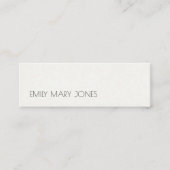 シンプルKRAFT白エレガントタイポグラフィアドレス スキニー名刺 (正面)