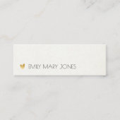 シンプルKRAFT白エレガントタイポグラフィアドレス スキニー名刺 (正面)