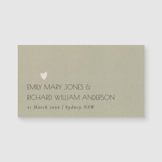 シンプルKRAFT GRAYエレガントタイポグラフィ保存日付 (正面)