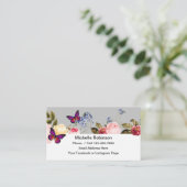 シンプルLadies Social Networkingカ連絡ード 名刺 (スタンド正面)