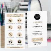 シンプルLash Beige気にの指示カスタムロゴ 名刺