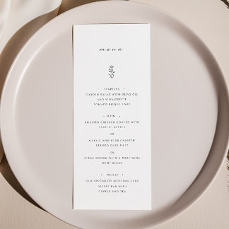 シンプルLeaf Black & Whiteのディナ結婚ーメニュー メニュー