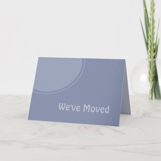 シンプルLight Blue Weve Moved Announce 案内状 (正面)