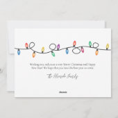 シンプルLights Feliz Navidadクリスマスカード シーズンカード (裏面)