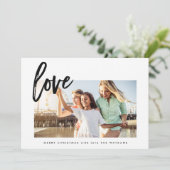 シンプルLove Black and White Holidaysフォトカード シーズンカード (スタンド正面)