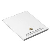 シンプルLuxury Brushed金ゴールドロゴ ノートパッド (アングル)