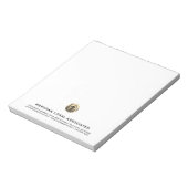 シンプルLuxury Brushed金ゴールドロゴ ノートパッド (回転)