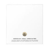 シンプルLuxury Brushed金ゴールドロゴ ノートパッド (正面)