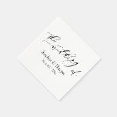 シンプルLuxury Scriptフォント結婚 The Of スタンダードカクテルナプキン (角)