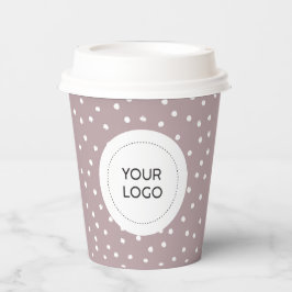 シンプルMauve Businessロミニマルゴのカスタム 紙コップ