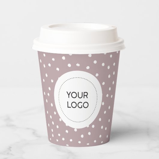 シンプルMauve Businessロミニマルゴのカスタム 紙コップ (正面)