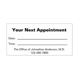 シンプルMedical Office Your Nextアポイントメント セルフインキングスタンプ
