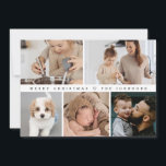 シンプルMERRYモダン Christmas Family Photo Collage シーズンカード<br><div class="desc">私祝たちのを使用して優雅なモダンtouchと休日シンプルのモダンMERRY Christmas家族の写真コラージュのホリデーカード。この思いやりあるデザインのカードは、家族の精神とフェスティバルの季節の喜びを取り入れ、美しくカスタマイズ可能なレイアウトで大切な思い出を展示できる。📸家族の写真コラージュ： 5枚の写真の宇宙で、このカードはユニーク、家族のホリデーシーズンを定義する特別な瞬間を共有するキャンバスに変換する。🎉温パーソナライズされた度：カスタマイズお名前のカードは、愛する人々と共鳴する本当に明確で心温まる挨拶を作る。✨エレガモダンンス：ミニマルなレイアウトお洒落デザインは美学の証であり、洗練されたtouchを維持しながらモダン、あなたのカードを際立たせる。💖愛のTouch:「メリークリスマス」はモダン、ハートのアイコンで飾られたセリフの書体で優雅に表現され、暖かさと愛の追加touch。💌思慮深いジェスチャー：単なるカード以上に、この休日の挨拶は、あなたが共有とフェスティバルシーズンの喜びを思い出させる。🎁意味のある思い出：家族の休日の話を、一緒にお祝いの本質を捉えたスナップショットのコレクションで輝かせなさい。📢完パーソナライズされた全カスタマイズ的：各受信者と一緒に持つつながりにカードを作成するファミリー名。メリーシンプルスモダンクリスマス家族の写真コラージュのホリデーカードは、家族の美しいとフェスティバル精神の証である。共有この絶妙でカスタマイズ可能な挨拶を通して保持する人々との愛、喜び親愛、そして休日の願い。</div>