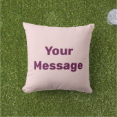 シンプルMessageテンプレート淡い色の & Dark Pink文字 アウトドアクッション (芝生)