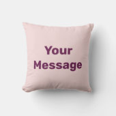 シンプルMessageテンプレート淡い色の & Dark Pink文字 アウトドアクッション (正面)