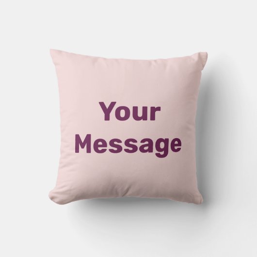シンプルMessageテンプレート淡い色の & Dark Pink文字 アウトドアクッション (正面)