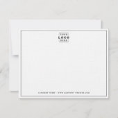 シンプルMinimalist会社名ビジネスロゴ ノートカード (正面)
