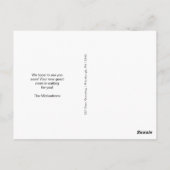 シンプルMinimalist Black New Addressのお知らせ ポストカード (裏面)